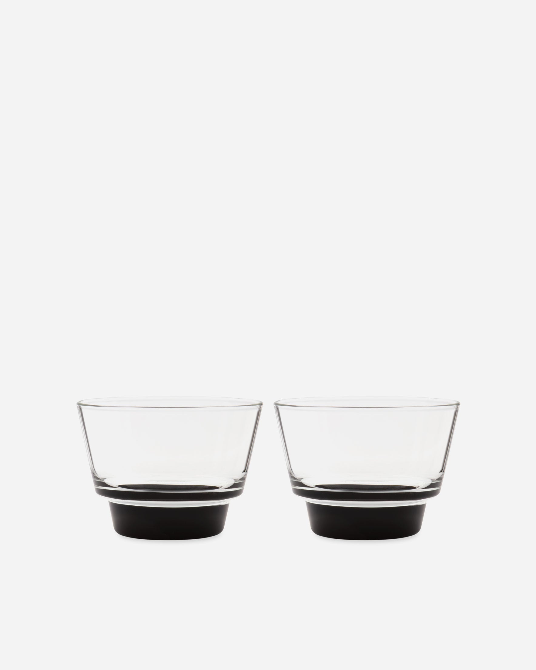 Cirrus Stackable Glass (Black) - Set of 2