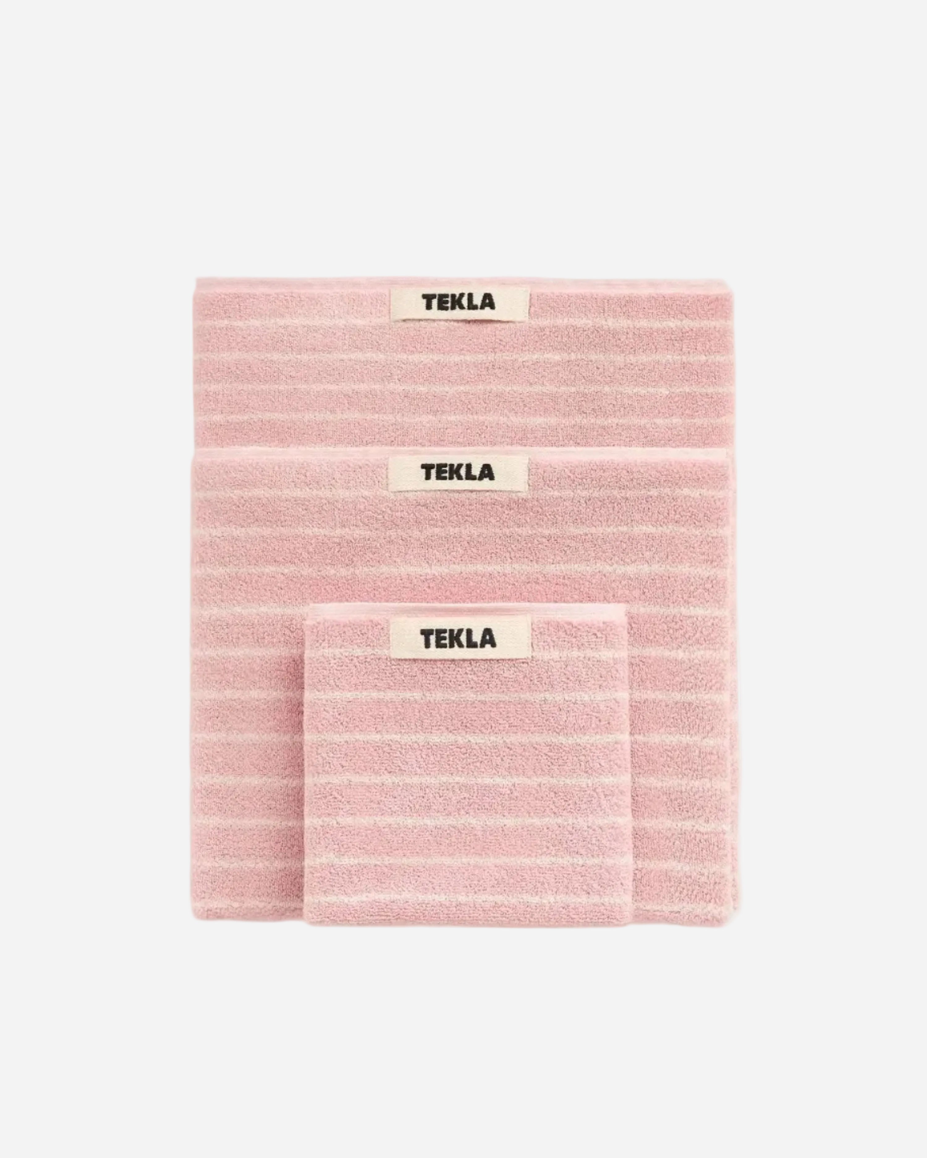 Tekla Towel - Shaded Pink Stripes