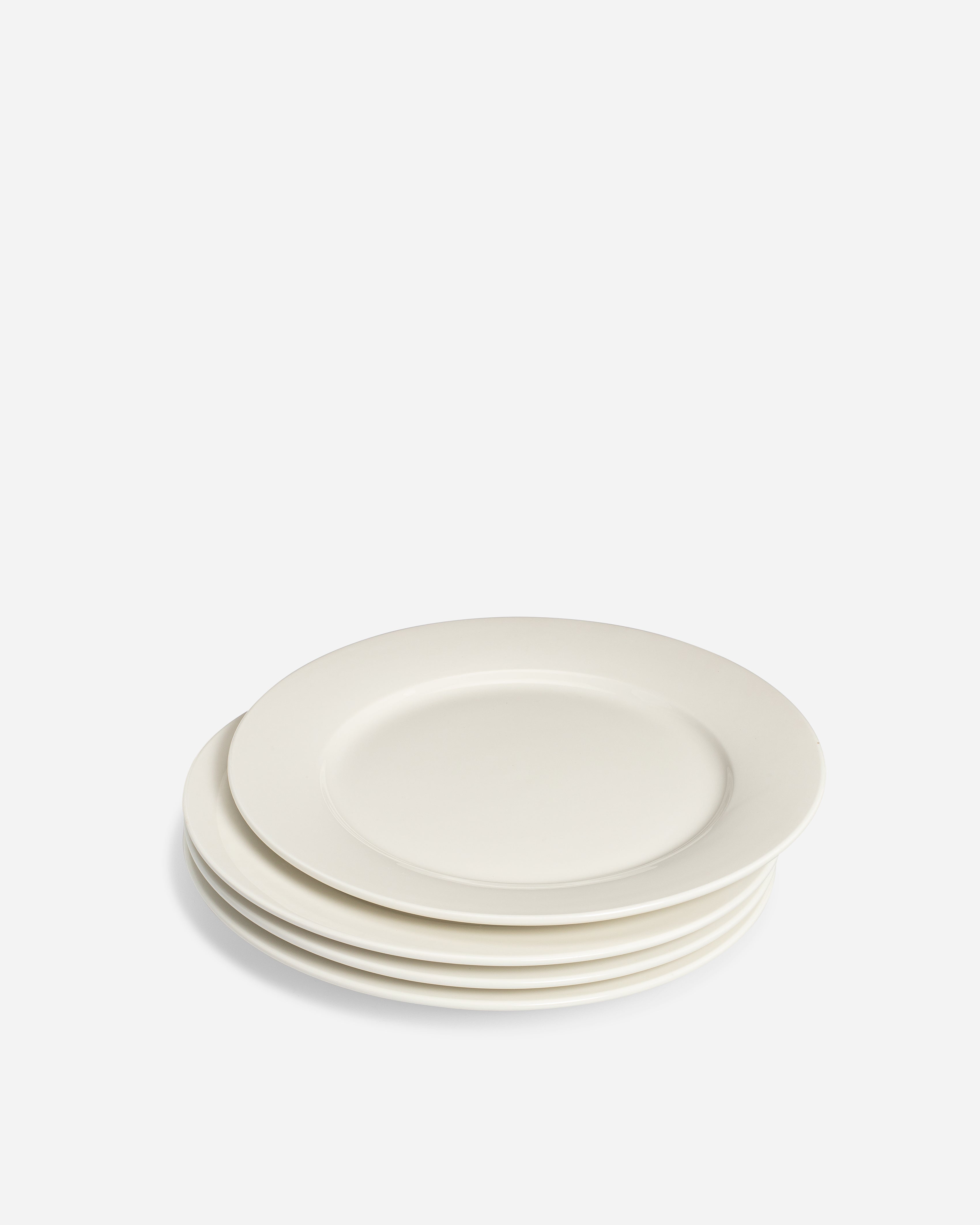 Leonne Medium White Salad Plates - Set of 4