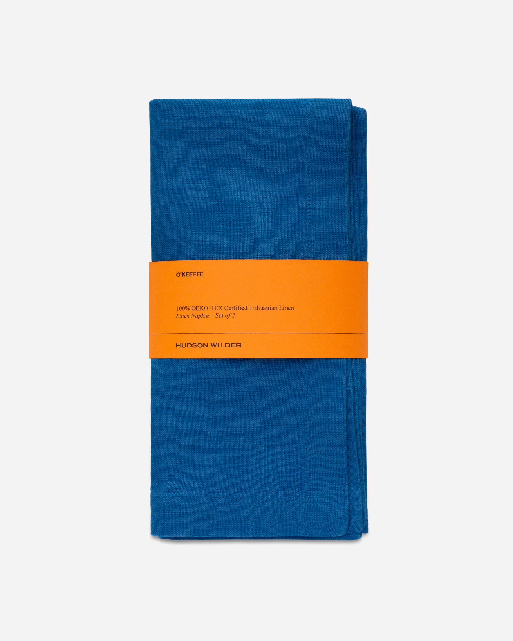 O'Keeffe Linen Napkin - Set of 2 (Cerulean Blue)