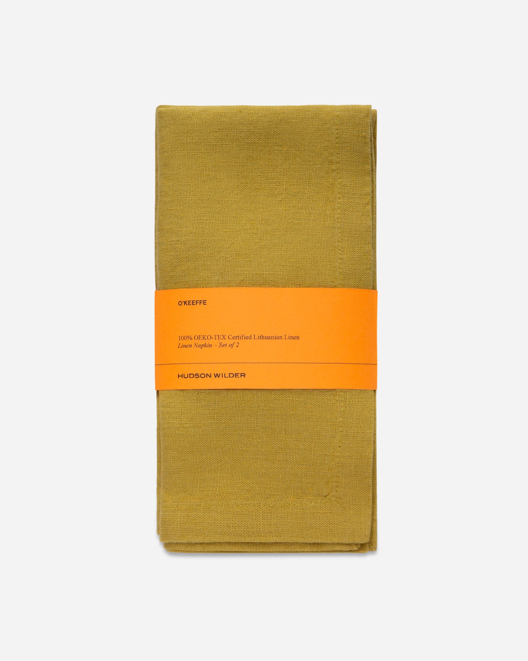 O'Keeffe Linen Napkin - Set of 2 (Mustard Yellow)